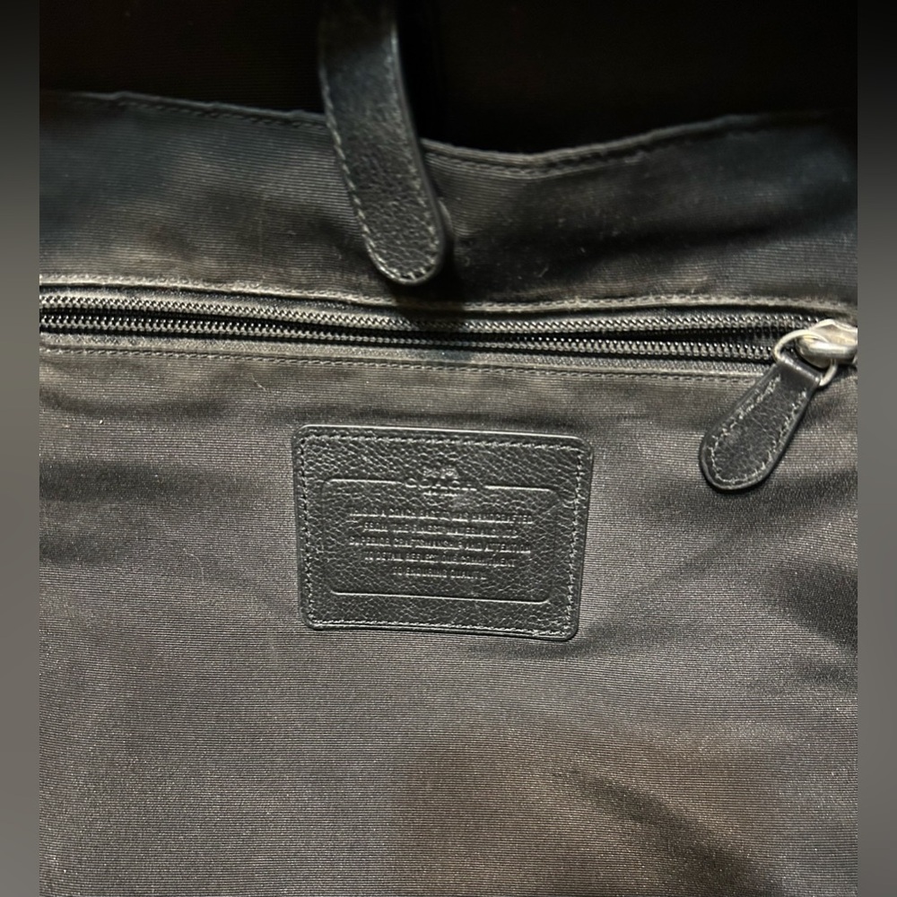 Coach Charles Varsity Men's Black/Charcoal and Orange Backpack - Picture 13 of 15